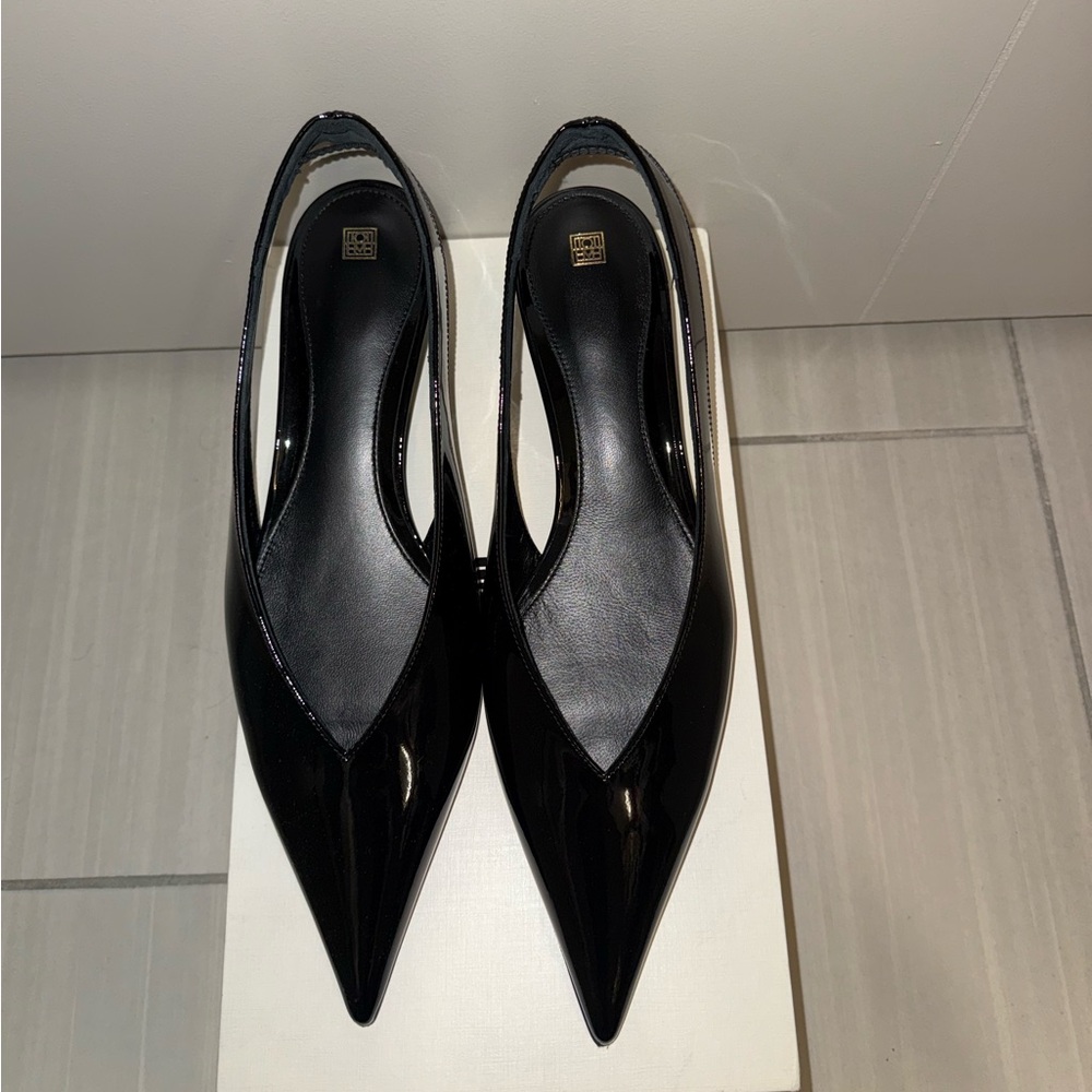 Toteme Wedge Slingback, 40, Black